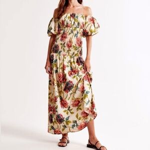 Smocked Drop-Waist Maxi Dress